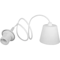 Світильник підвісний e.save.pendant.p11.е27.white, під енергозберігаючу лампу Е27, 1м, білий Світильник підвісний e.save.pendant.p11.е27.white, під енергозберігаючу лампу Е27, 1м, білий