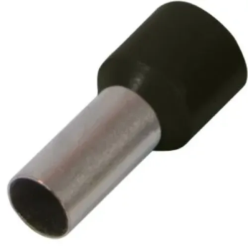 Ізольований наконечник втулковий e.terminal.stand.e7508.black 0.75 кв.мм, чорний, 100шт Ізольований наконечник втулковий e.terminal.stand.e7508.black 0.75 кв.мм, чорний, 100шт