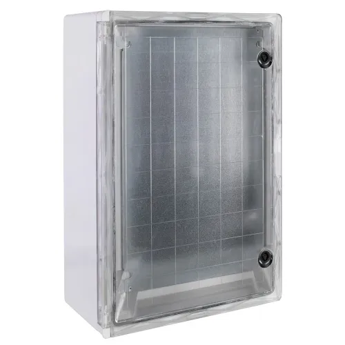Корпус удароміцний з АБС-пластика e.plbox.400.600.200.tr, 400х600х200мм, IP65 з прозорими дверцятами Корпус удароміцний з АБС-пластика e.plbox.400.600.200.tr, 400х600х200мм, IP65 з прозорими дверцятами