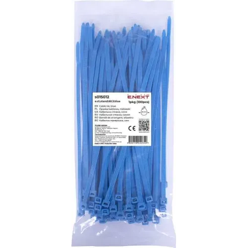 Кабельна стяжка e.ct.stand.60.3.blue (100шт), синя Кабельна стяжка e.ct.stand.60.3.blue (100шт), синя
