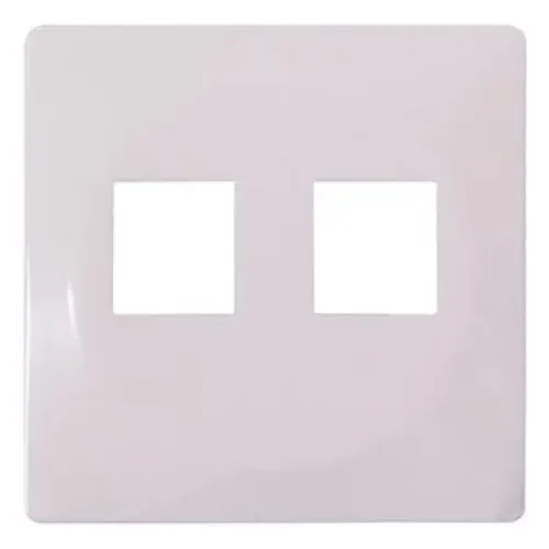 Панель e.lux.16121L.pn.white к розетке двойной под Jack RJ12 или RJ45, белая