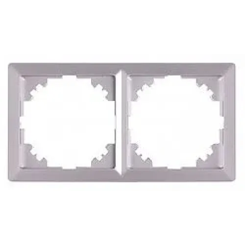 Рамка e.lux.10044L.2.fr.aluminium 2-местная, "алюминий" Рамка e.lux.10044L.2.fr.aluminium 2-местная, "алюминий"