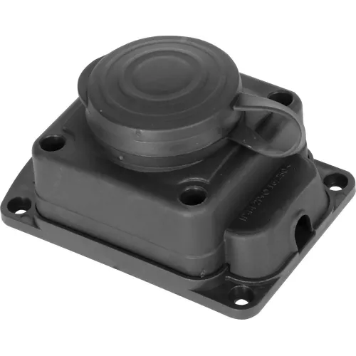 Розетка одинарная с защитной крышкой каучуковая e.socket.rubber.029.1.16, с з/к, 16А Розетка одинарная с защитной крышкой каучуковая e.socket.rubber.029.1.16, с з/к, 16А