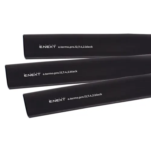Термоусадочная трубка с клеевым слоем e.termo.pro.12,7.4,2.black, 12,7/4,2, 1м, черная Термоусадочная трубка с клеевым слоем e.termo.pro.12,7.4,2.black, 12,7/4,2, 1м, черная