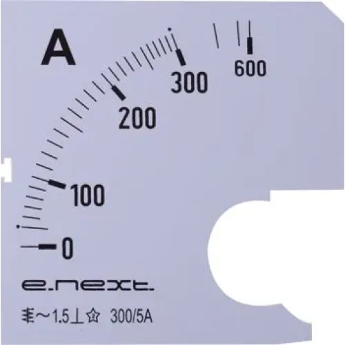 Шкала к амперметру щитового e.meter72.a300.scale АС 300А 72х72мм Шкала к амперметру щитового e.meter72.a300.scale АС 300А 72х72мм