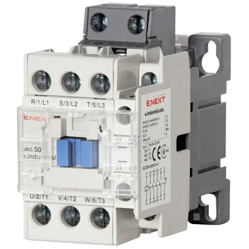 Контактор e.industrial.ukc.50.42, 50А, 42В, 3P, 1no+1nc Контактор e.industrial.ukc.50.42, 50А, 42В, 3P, 1no+1nc