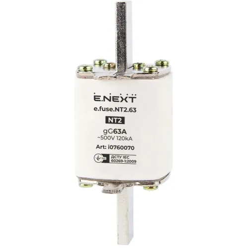 Предохранитель плавкий e.fuse.NT2.63, габарит 2, 63А Предохранитель плавкий e.fuse.NT2.63, габарит 2, 63А