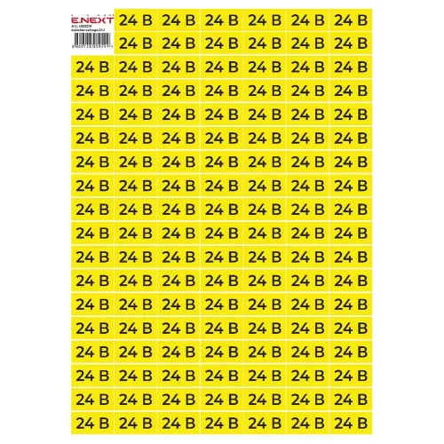 Самоклеящаяся наклейка "24В" e.sticker.voltage.24.1 (40х20мм) 102 шт/лист Самоклеящаяся наклейка "24В" e.sticker.voltage.24.1 (40х20мм) 102 шт/лист
