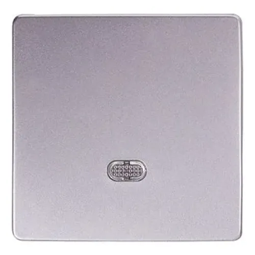Клавиша e.lux.11171L.pn.aluminium одинарная "алюминий" с подсветкой Клавиша e.lux.11171L.pn.aluminium одинарная "алюминий" с подсветкой