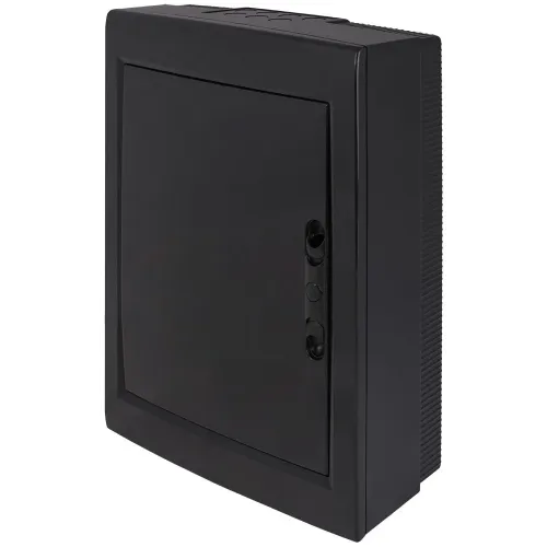 Корпус пластиковый на 24 модулей e.plbox.pro.n.24b.black навесной, черный с непрозрачными дверцами IP40 Корпус пластиковый на 24 модулей e.plbox.pro.n.24b.black навесной, черный с непрозрачными дверцами IP40