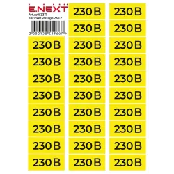 Самоклеюча наклейка "230В" e.sticker.voltage.230.2 (90х38мм) 26 шт/лист Самоклеюча наклейка "230В" e.sticker.voltage.230.2 (90х38мм) 26 шт/лист