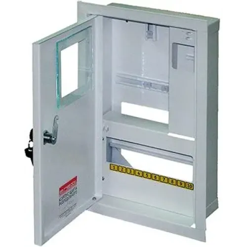 Корпус e.mbox.stand.w.f1.10.z металлический, под 1-ф. счетчик, 10 встраиваемый мод., с замком Корпус e.mbox.stand.w.f1.10.z металлический, под 1-ф. счетчик, 10 встраиваемый мод., с замком