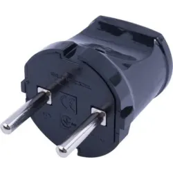 Вилка побутова e.plug.002.10, без з/к,10А, чорна Вилка побутова e.plug.002.10, без з/к,10А, чорна