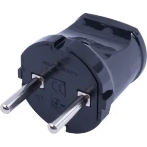 Вилка бытовая e.plug.002.10, без з/к,10А, черная Вилка бытовая e.plug.002.10, без з/к,10А, черная