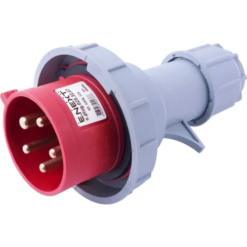 Силовая вилка переносная e.plug.025.32.67, 5п., 400В, 32А, IP 67 Силовая вилка переносная e.plug.025.32.67, 5п., 400В, 32А, IP 67