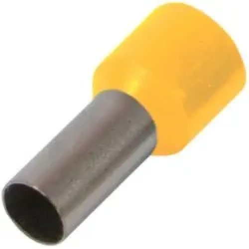 Изолированный наконечник втулочный e.terminal.stand.e4009.yellow 4,0 кв.мм, желтый, 100шт Изолированный наконечник втулочный e.terminal.stand.e4009.yellow 4,0 кв.мм, желтый, 100шт