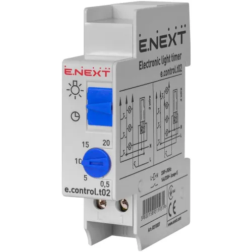 Реле времени освещения электронный e.control.t02 Реле времени освещения электронный e.control.t02