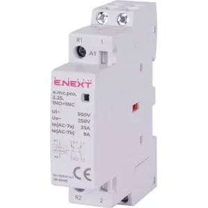 Модульный контактор e.mc.pro.2.25.1NO+1NC, 2р, 25А, 1NO+1NC, 220В