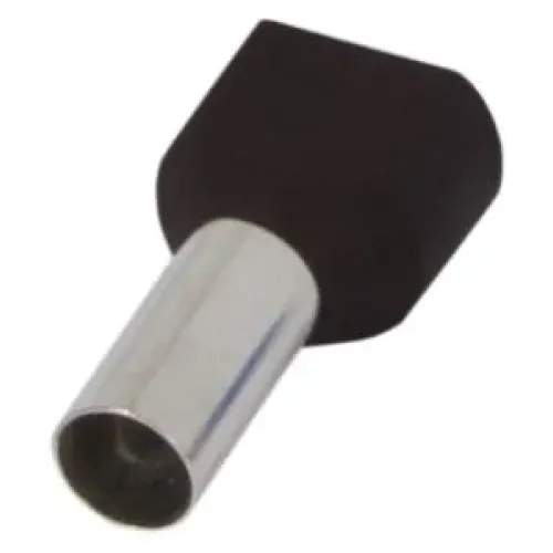 Изолированный наконечник e.terminal.stand.te.2.1.5.black (TE1512 black) 2x1,5 кв.мм, черный, 100шт Изолированный наконечник e.terminal.stand.te.2.1.5.black (TE1512 black) 2x1,5 кв.мм, черный, 100шт