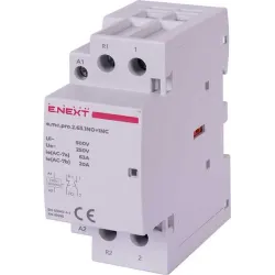 Модульний контактор e.mc.pro.2.63.1NO+1NC, 2р, 63А, 1NO+1NC, 220В Модульний контактор e.mc.pro.2.63.1NO+1NC, 2р, 63А, 1NO+1NC, 220В