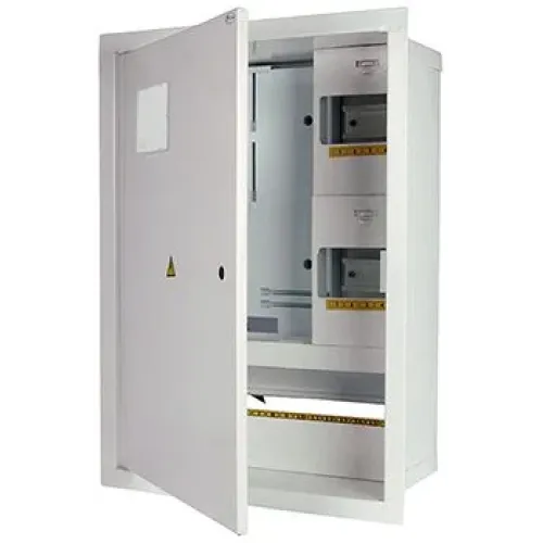Корпус e.mbox.stand.w.f3.24.z металлический, под 3-ф. счетчик, 24 встраиваемый мод., с замком Корпус e.mbox.stand.w.f3.24.z металлический, под 3-ф. счетчик, 24 встраиваемый мод., с замком
