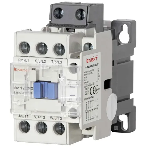 Контактор e.industrial.ukc.12.220, 12А, 220В, no+nc Контактор e.industrial.ukc.12.220, 12А, 220В, no+nc