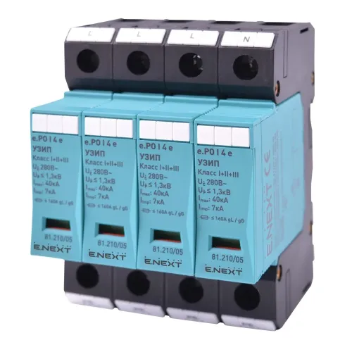 ПЗИП e.PO I 4 e 280V/7kA класс I+II+III, 4 полюса ПЗИП e.PO I 4 e 280V/7kA класс I+II+III, 4 полюса