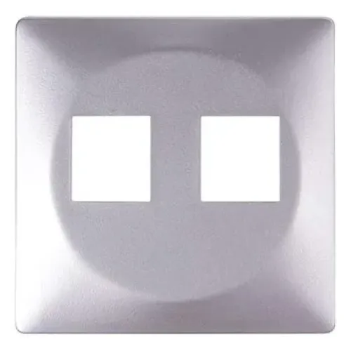 Панель e.lux.16121L.pn.aluminium к розетке двойной под Jack RJ12 или RJ45, "алюминий" Панель e.lux.16121L.pn.aluminium к розетке двойной под Jack RJ12 или RJ45, "алюминий"