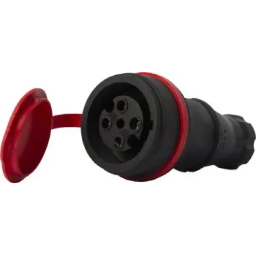 Силовая розетка переносная с защитной крышкой каучуковая e.socket.rubber.061.16, 4п., 16А Силовая розетка переносная с защитной крышкой каучуковая e.socket.rubber.061.16, 4п., 16А