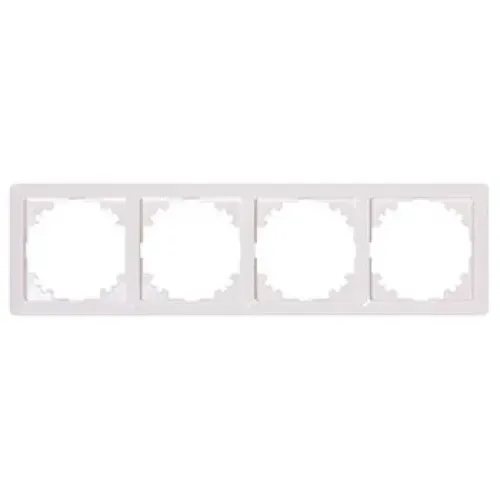 Рамка e.lux.10084L.4.fr.white 4-местная, белая Рамка e.lux.10084L.4.fr.white 4-местная, белая