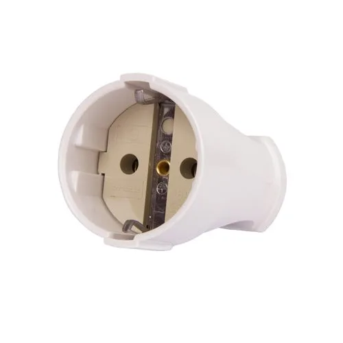 Розетка переносная e.socket.003.16.white, с з/к, 16А белая Розетка переносная e.socket.003.16.white, с з/к, 16А белая