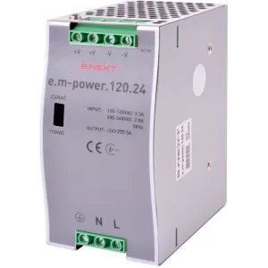 Блок живлення на DIN-рейку e.m-power.120.24 120Вт, DC24В Блок живлення на DIN-рейку e.m-power.120.24 120Вт, DC24В