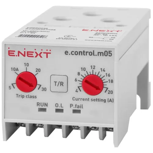 Реле захисту двигуна e.control.m05, 4-20А Реле захисту двигуна e.control.m05, 4-20А