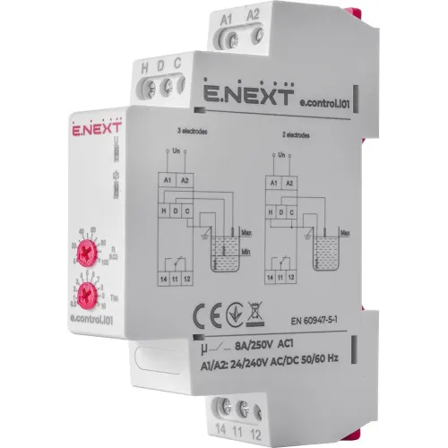 Реле контролю рівня рідини e.control.l01 Реле контролю рівня рідини e.control.l01