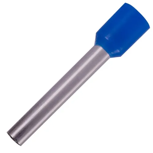 Изолированный наконечник втулочный e.terminal.stand.e2518.blue 2,5 кв.мм, синий, 100шт Изолированный наконечник втулочный e.terminal.stand.e2518.blue 2,5 кв.мм, синий, 100шт