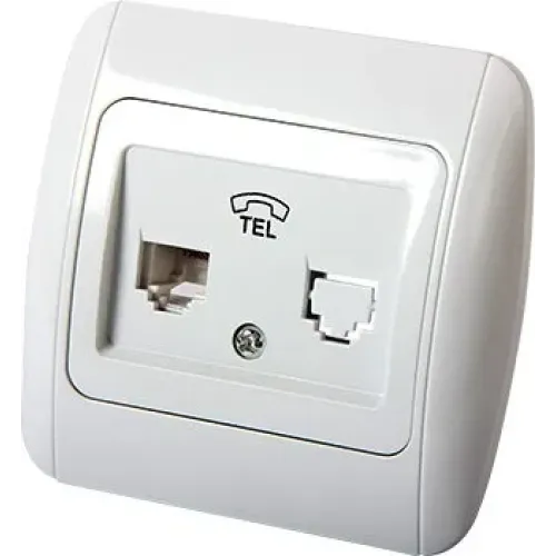 Розетка e.install.stand.814P1 телефонная одинарная с рамкой Розетка e.install.stand.814P1 телефонная одинарная с рамкой