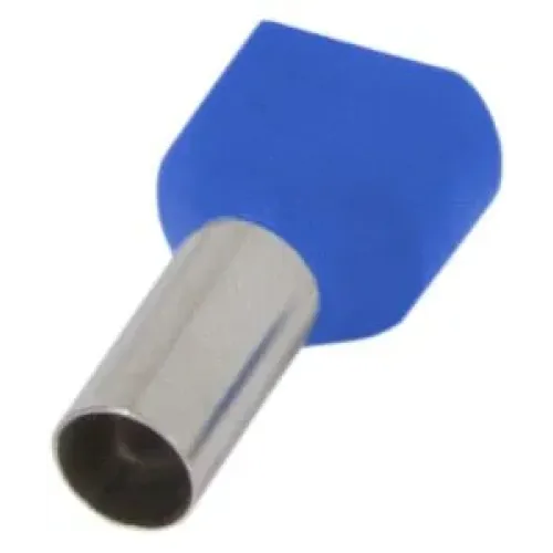 Изолированный наконечник e.terminal.stand.te.2.0.75.blue (TE7510 blue) 2x0,75 кв.мм, голубой, 100шт Изолированный наконечник e.terminal.stand.te.2.0.75.blue (TE7510 blue) 2x0,75 кв.мм, голубой, 100шт