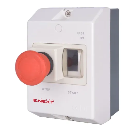 Корпус пластиковий e.mp.pro.box IP54 з кнопкою "Стоп" Корпус пластиковий e.mp.pro.box IP54 з кнопкою "Стоп"