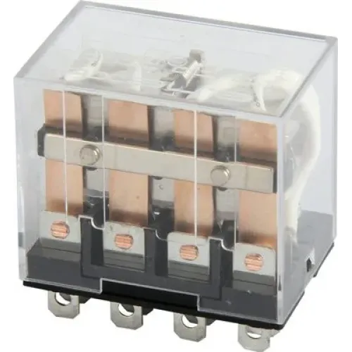 Реле промежуточное e.control.p1042 10А, 4 группы контактов, катушка 12В АC Реле промежуточное e.control.p1042 10А, 4 группы контактов, катушка 12В АC