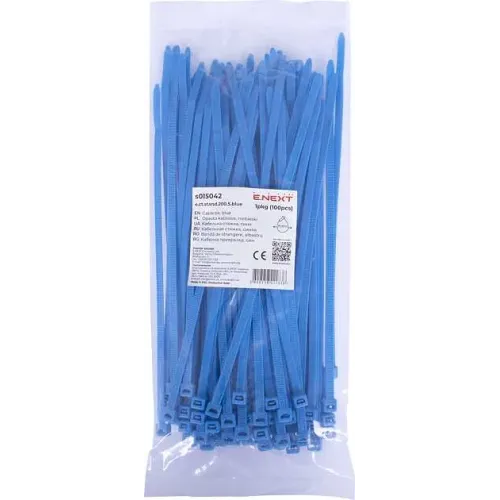 Кабельная стяжка e.ct.stand.200.5.blue (100шт), синяя Кабельная стяжка e.ct.stand.200.5.blue (100шт), синяя