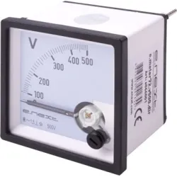 Вольтметр щитовий e.meter72.v500.dir АС 500В пряме вмикання 72х72мм Вольтметр щитовий e.meter72.v500.dir АС 500В пряме вмикання 72х72мм