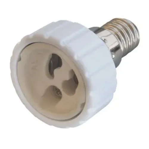 Переходник e.lamp adapter.Е14/GU10.white, с патрона Е14 на GU10, пластиковый Переходник e.lamp adapter.Е14/GU10.white, с патрона Е14 на GU10, пластиковый