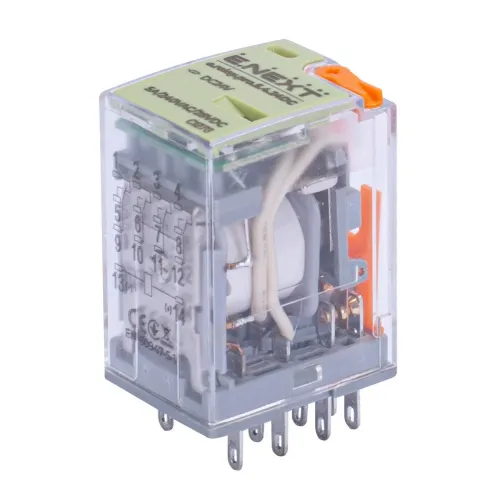 Реле промежуточное e.relay.pro.5.4.24DC, 5А, 4 группы контактов, катушка 24В DC Реле промежуточное e.relay.pro.5.4.24DC, 5А, 4 группы контактов, катушка 24В DC
