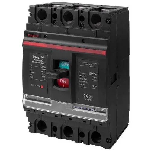 Силовой автоматический выключатель e.industrial.ukm.800Rе.800 с электронным расцепителем, 3р, 800А Силовой автоматический выключатель e.industrial.ukm.800Rе.800 с электронным расцепителем, 3р, 800А