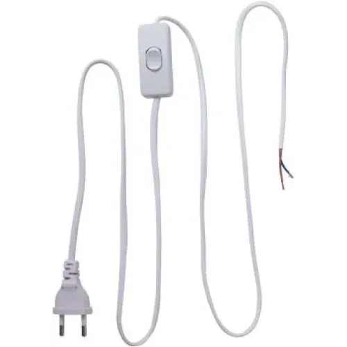 Шнур с вилкой и переключателем e.wire. switch/plug. white, белый, 2Х0,75, 1,5М Шнур с вилкой и переключателем e.wire. switch/plug. white, белый, 2Х0,75, 1,5М