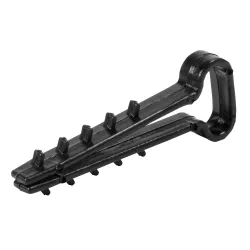 Дюбель - ялинка 10 mm для плоского проводу e.metiz.dowel.flat.fir.black.10, чорний 100 шт. Дюбель - ялинка 10 mm для плоского проводу e.metiz.dowel.flat.fir.black.10, чорний 100 шт.