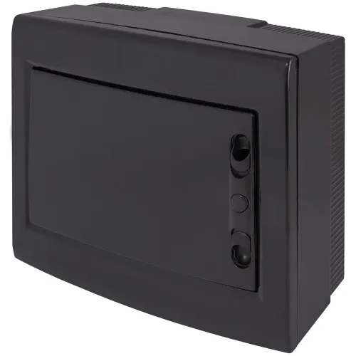 Корпус пластиковый на 12 модулей e.plbox.pro.n.12b.black навесной, черный с непрозрачными дверцами IP40 Корпус пластиковый на 12 модулей e.plbox.pro.n.12b.black навесной, черный с непрозрачными дверцами IP40