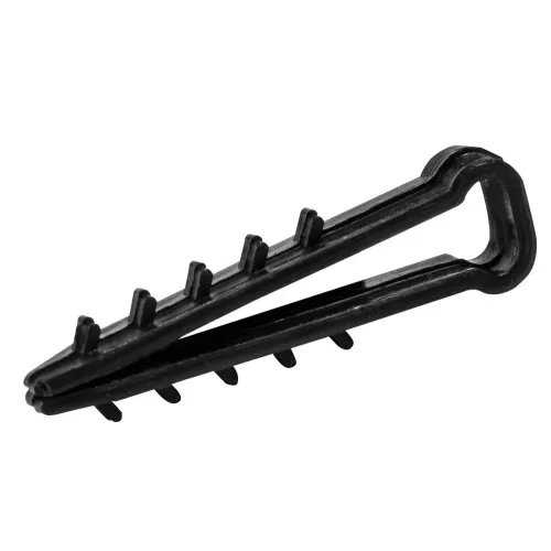 Дюбель - елка 8 mm для плоского провода e.metiz.dowel.flat.fir.black.8, черный 100 шт. Дюбель - елка 8 mm для плоского провода e.metiz.dowel.flat.fir.black.8, черный 100 шт.
