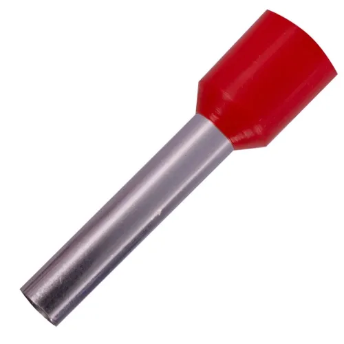 Ізольований наконечник втулковий e.terminal.stand.e6018.red 6,0 кв.мм, червоний, 100шт Ізольований наконечник втулковий e.terminal.stand.e6018.red 6,0 кв.мм, червоний, 100шт