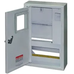 Корпус e.mbox.stand.n.f1.10.z металевий, під 1-ф. лічильник, 10 мод., навісний, з замком Корпус e.mbox.stand.n.f1.10.z металевий, під 1-ф. лічильник, 10 мод., навісний, з замком